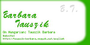 barbara tauszik business card